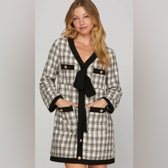 NWT She + Sky Blair Tweed Dress - Picture 1 of 5